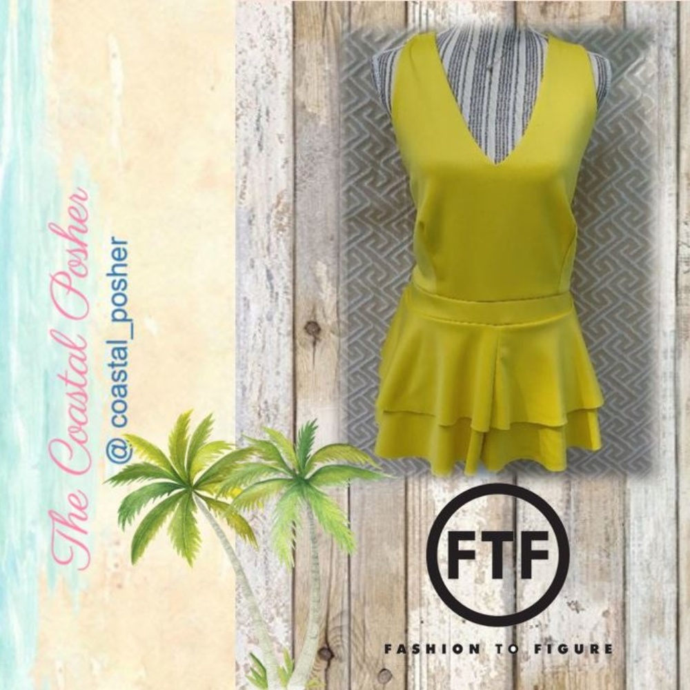 Yellow Ruffle Bottom Tank
